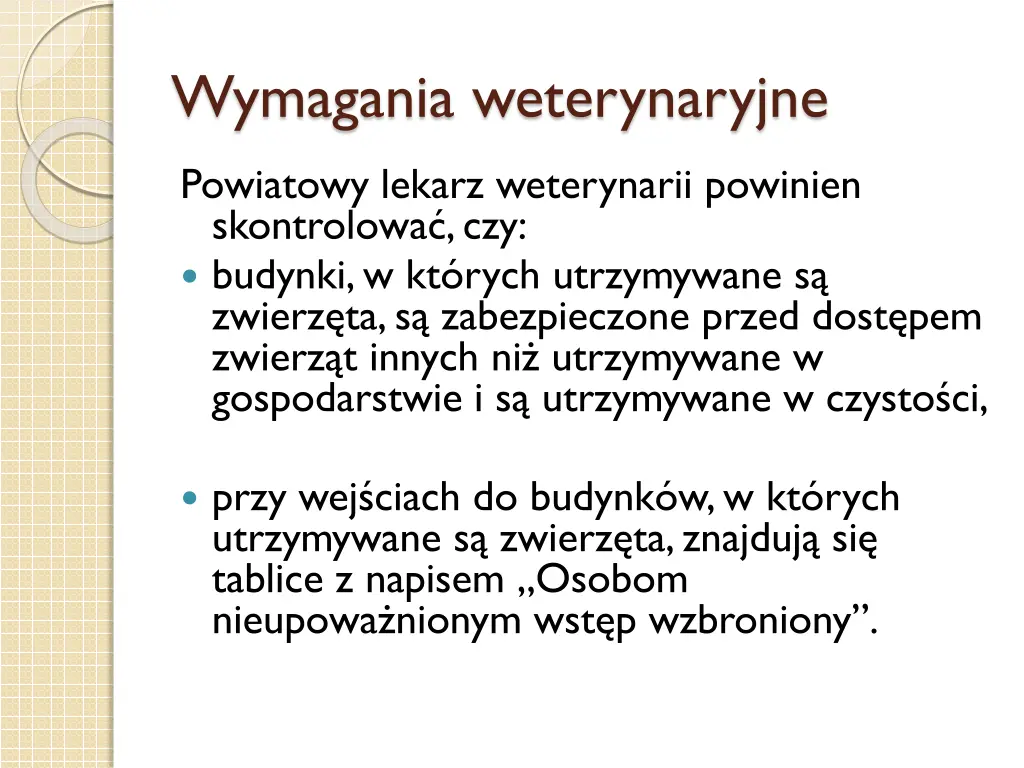 wymagania weterynaryjne 3