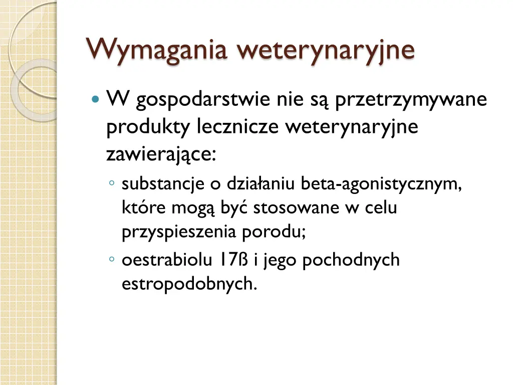 wymagania weterynaryjne 5