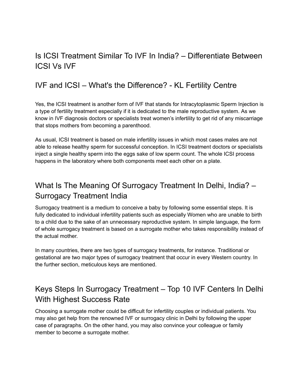 is icsi treatment similar to ivf in india