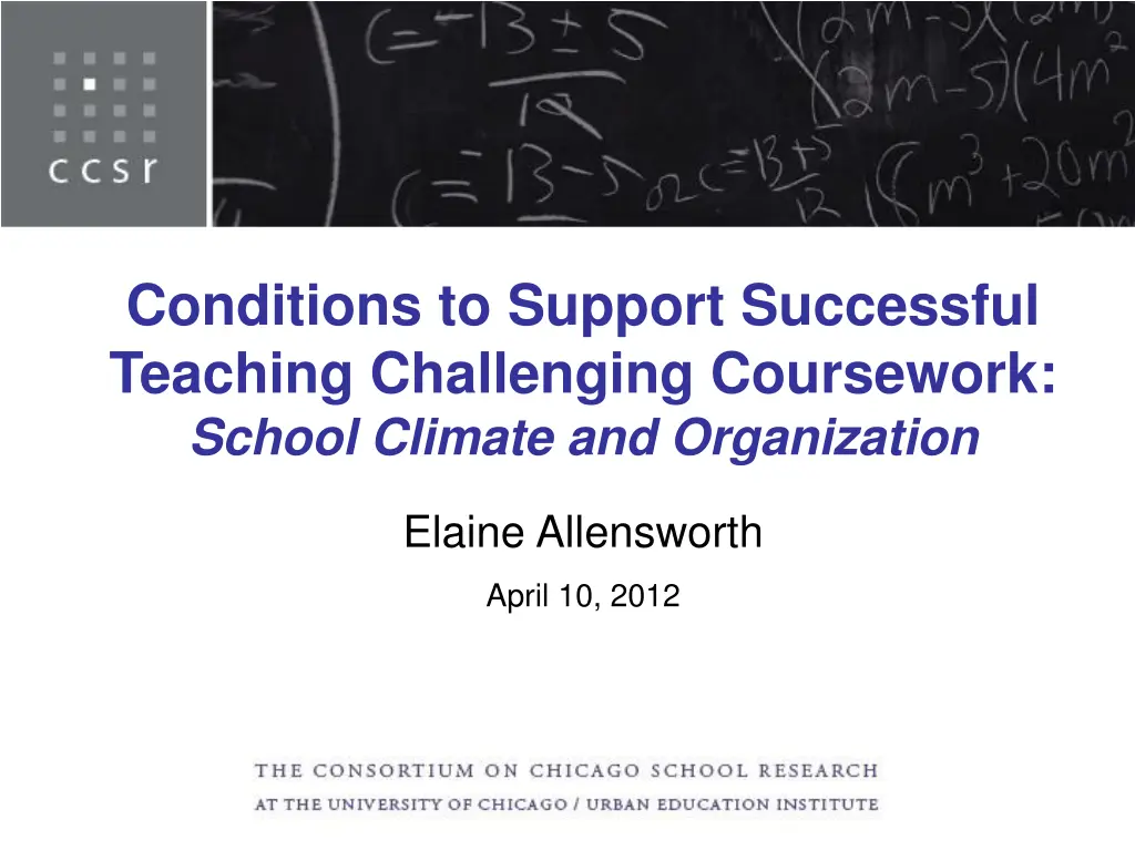 conditions to support successful teaching