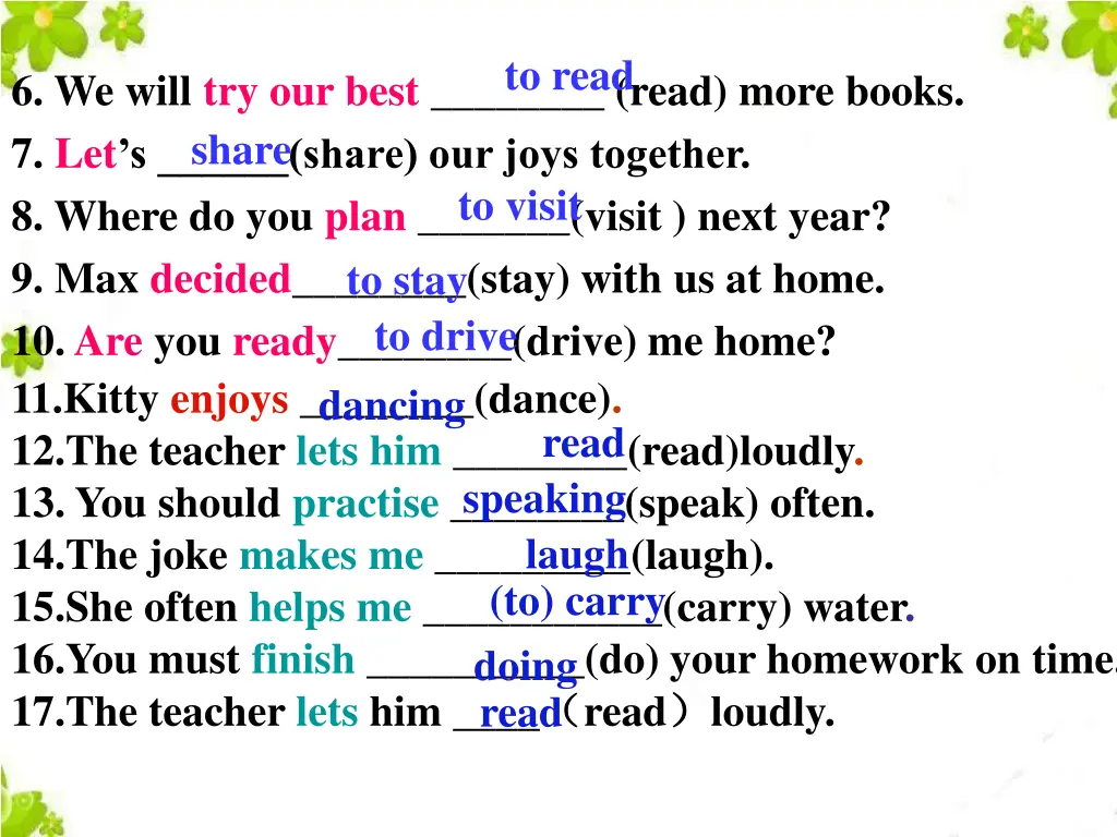 to read