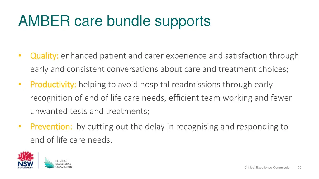 amber care bundle supports