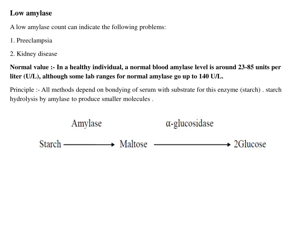 low amylase