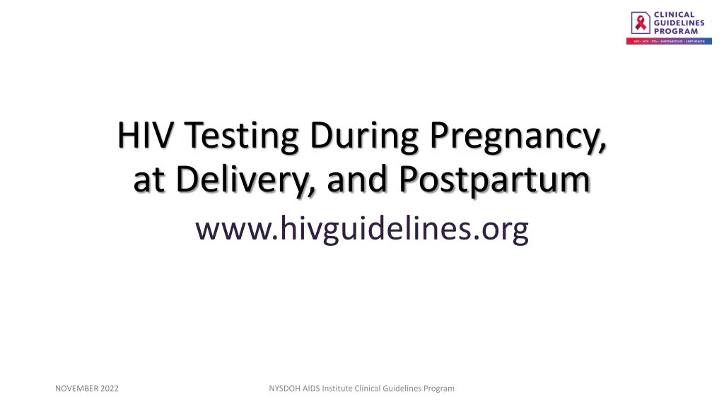 hiv testing during pregnancy at delivery