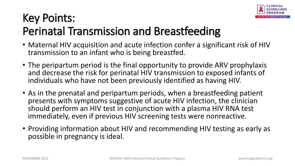 key points key points perinatal transmission