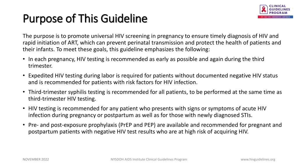 purpose of this guideline purpose of this