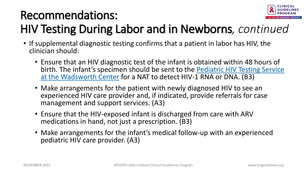 recommendations recommendations hiv testing 1