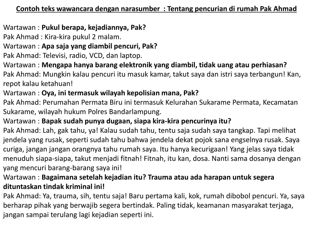 contoh teks wawancara dengan narasumber tentang