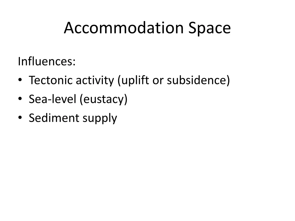 accommodation space