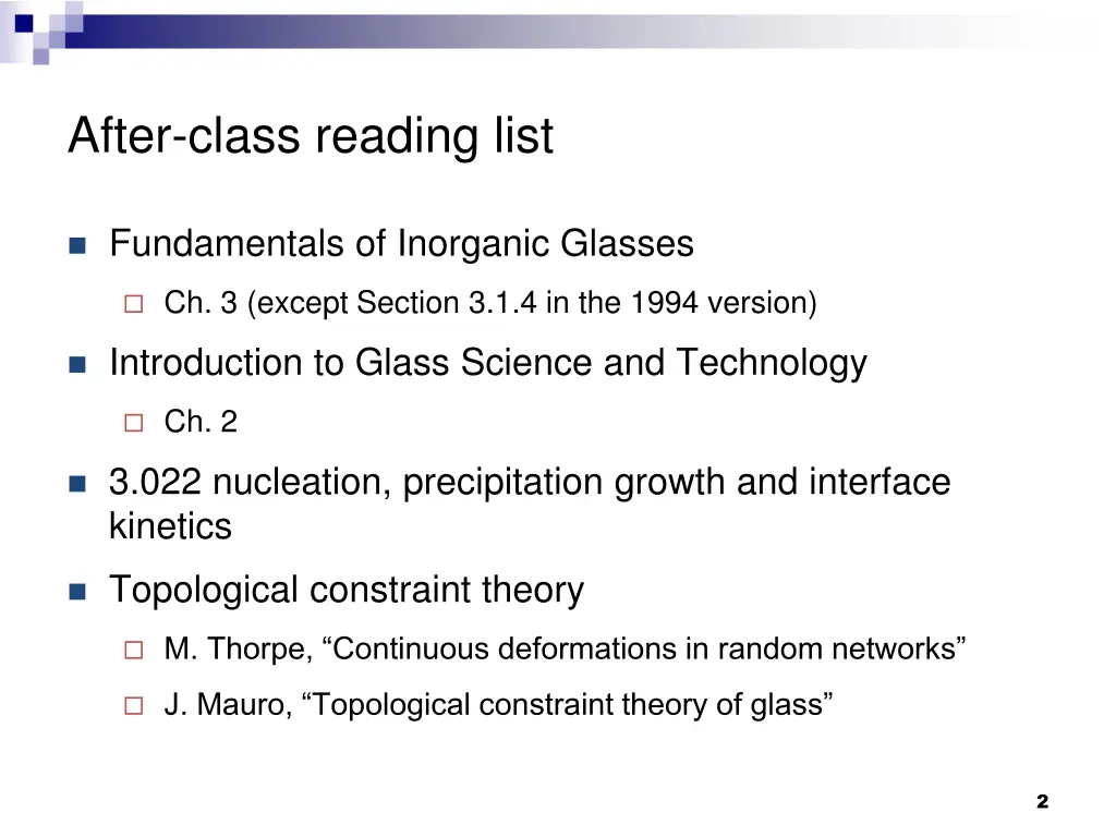 after class reading list