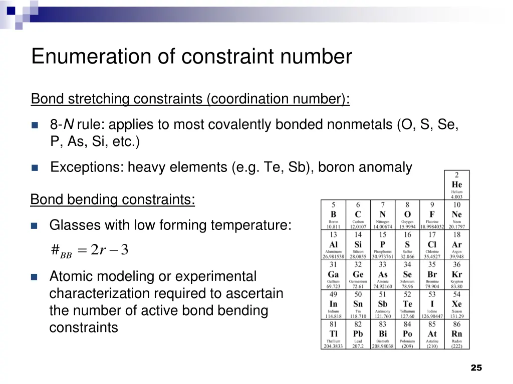 enumeration of constraint number