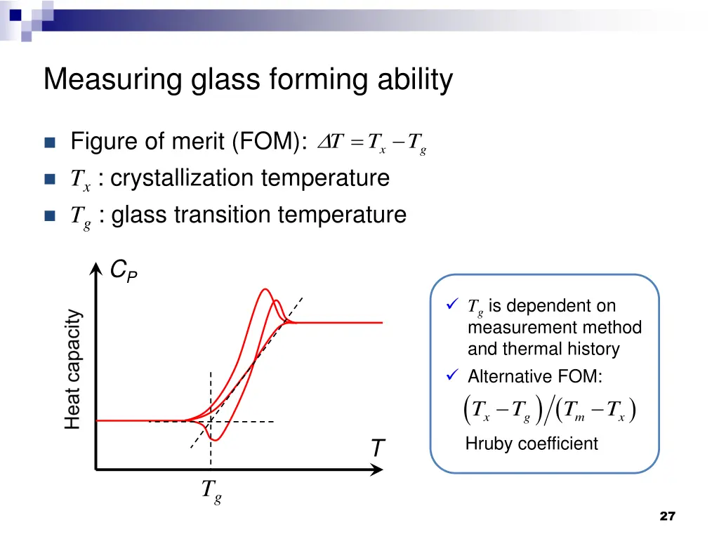 measuring glass forming ability