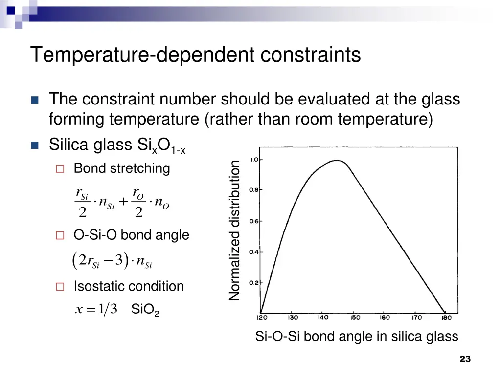 temperature dependent constraints