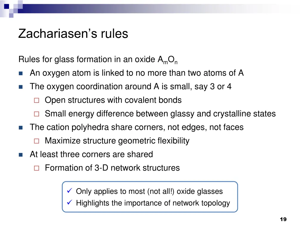 zachariasen s rules