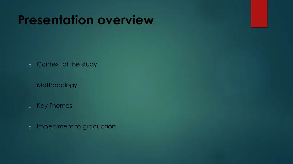 presentation overview