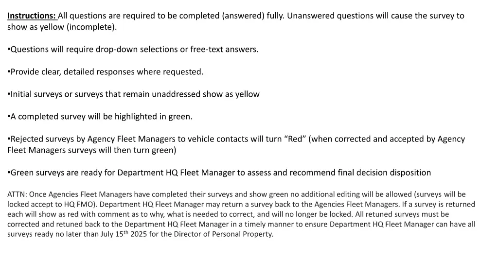 instructions all questions are required