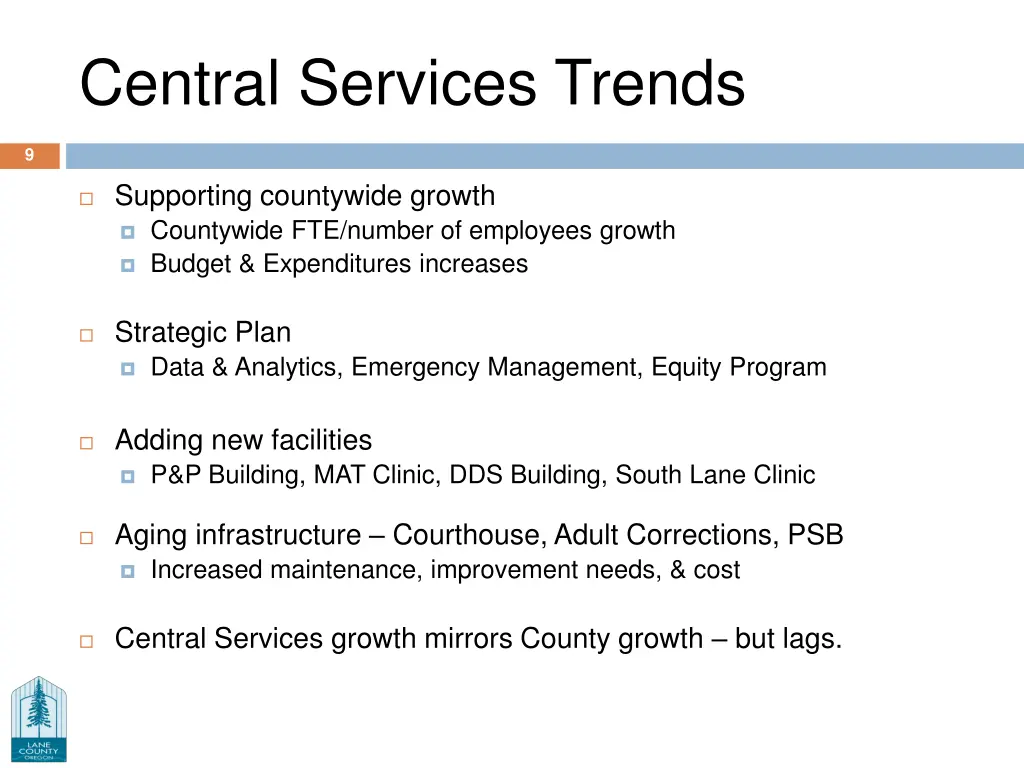 central services trends