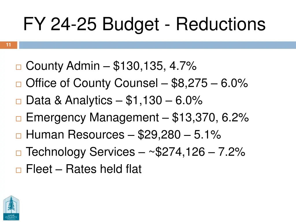 fy 24 25 budget reductions