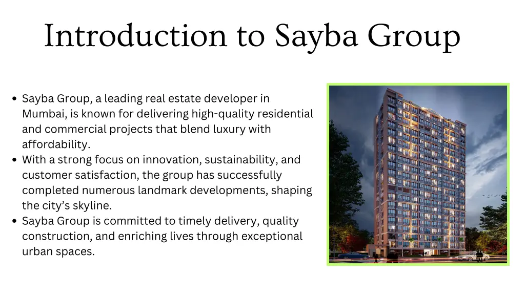 introduction to sayba group