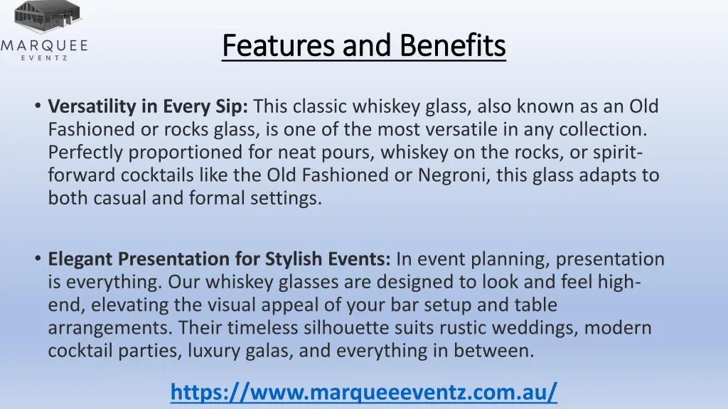 features and benefits features and benefits