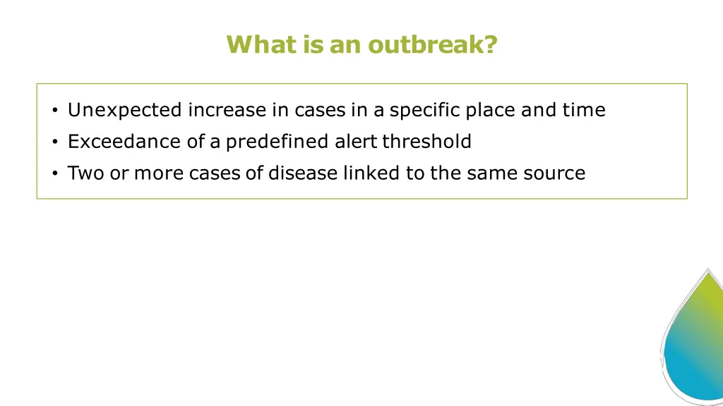 what is an outbreak
