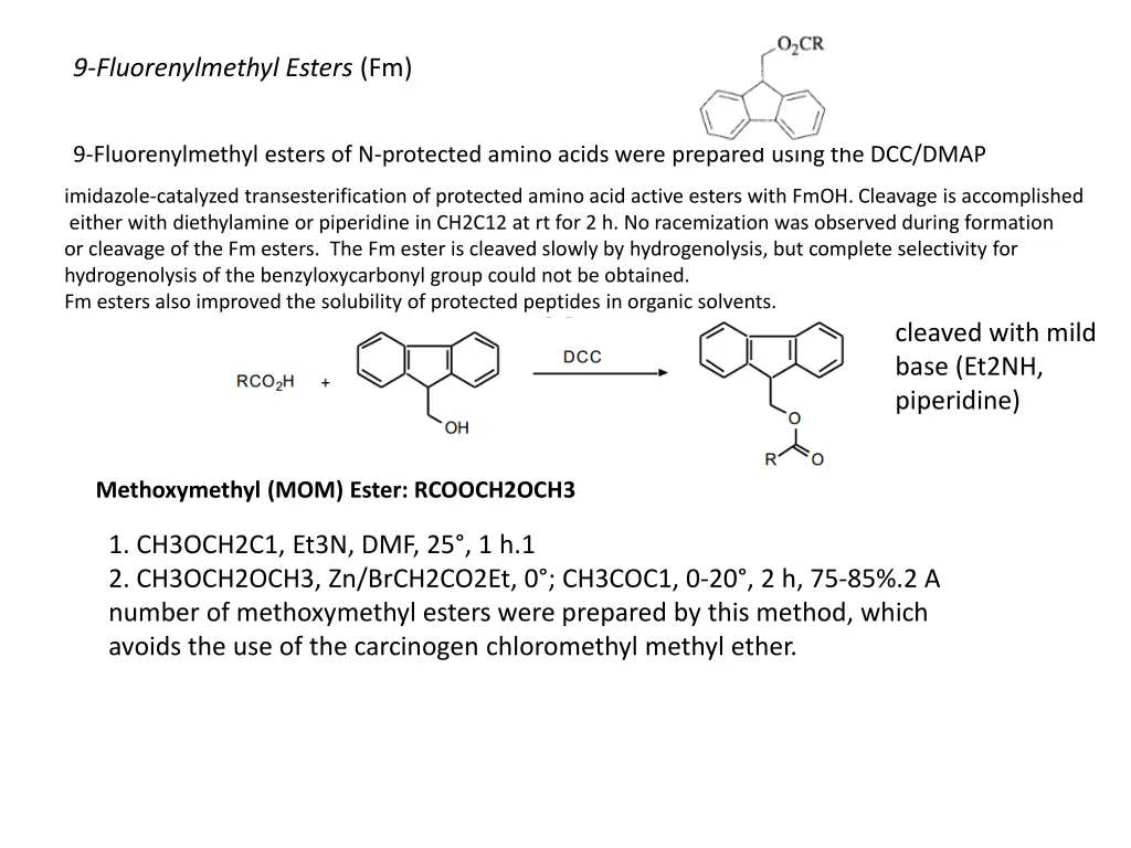 9 fluorenylmethyl esters fm