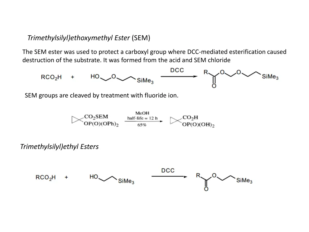 trimethylsilyl ethoxymethyl ester sem