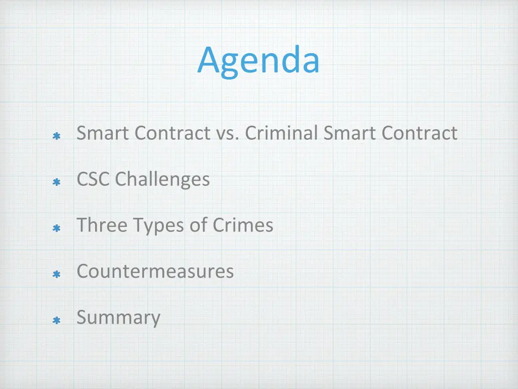 agenda