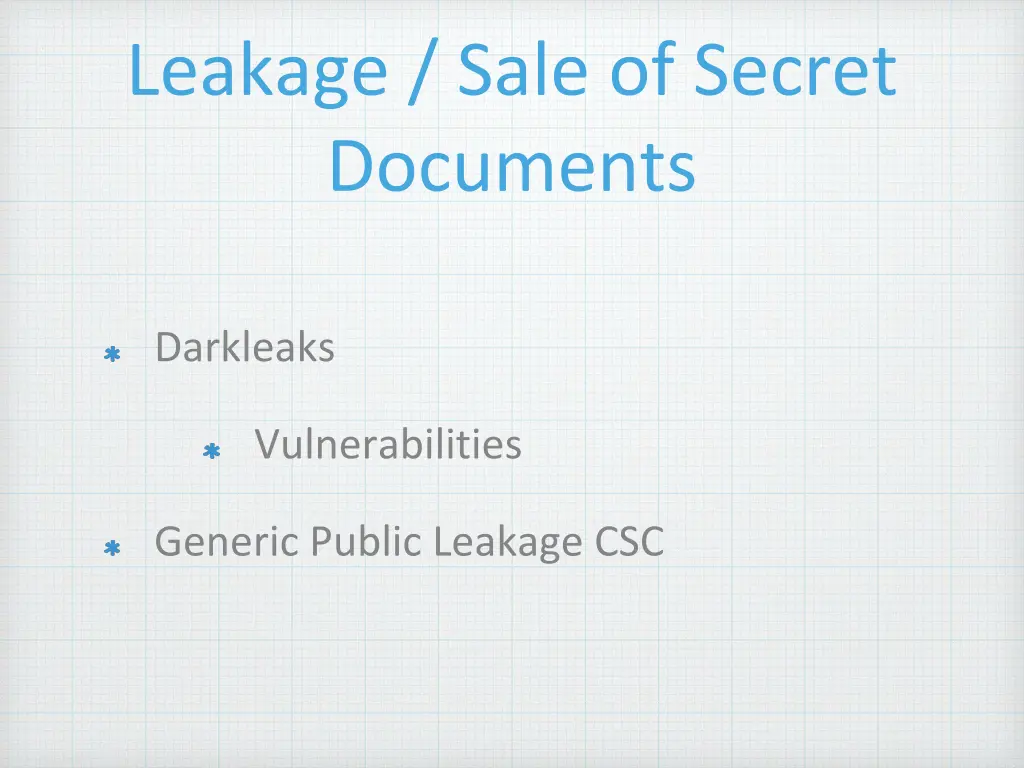 leakage sale of secret documents