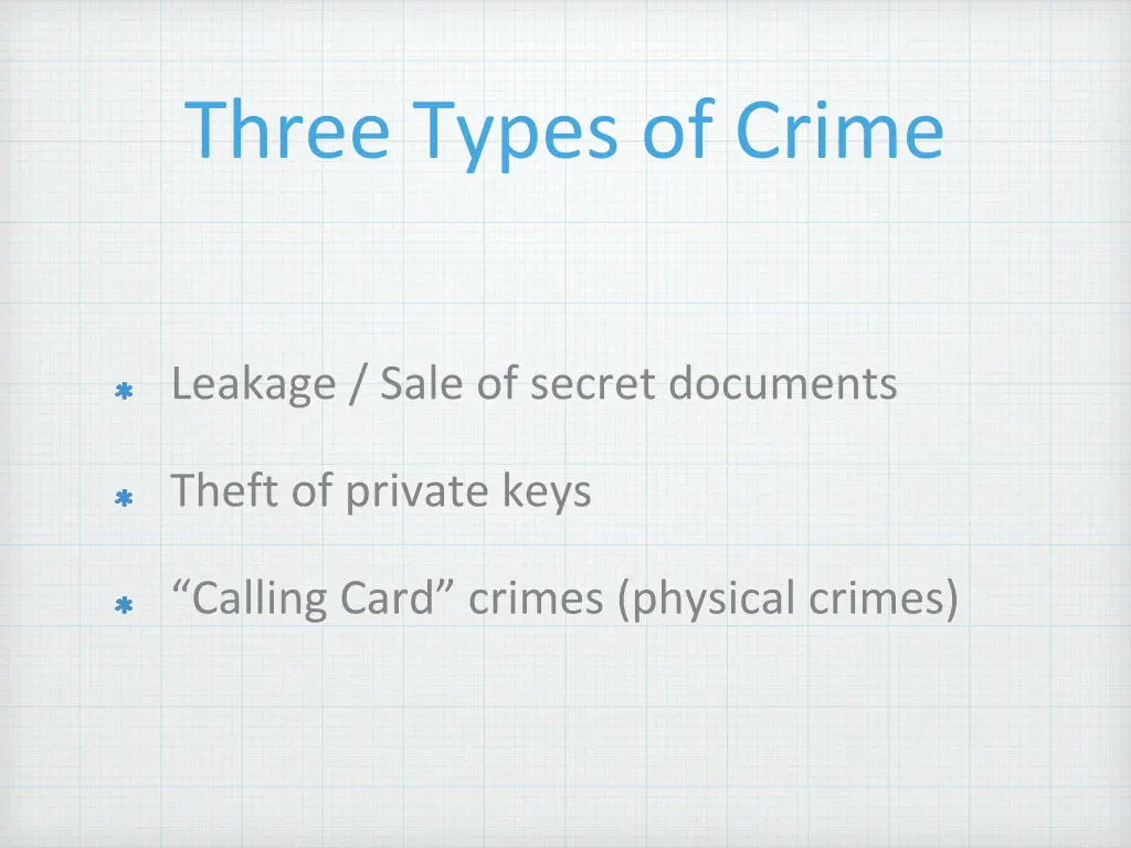 three types of crime