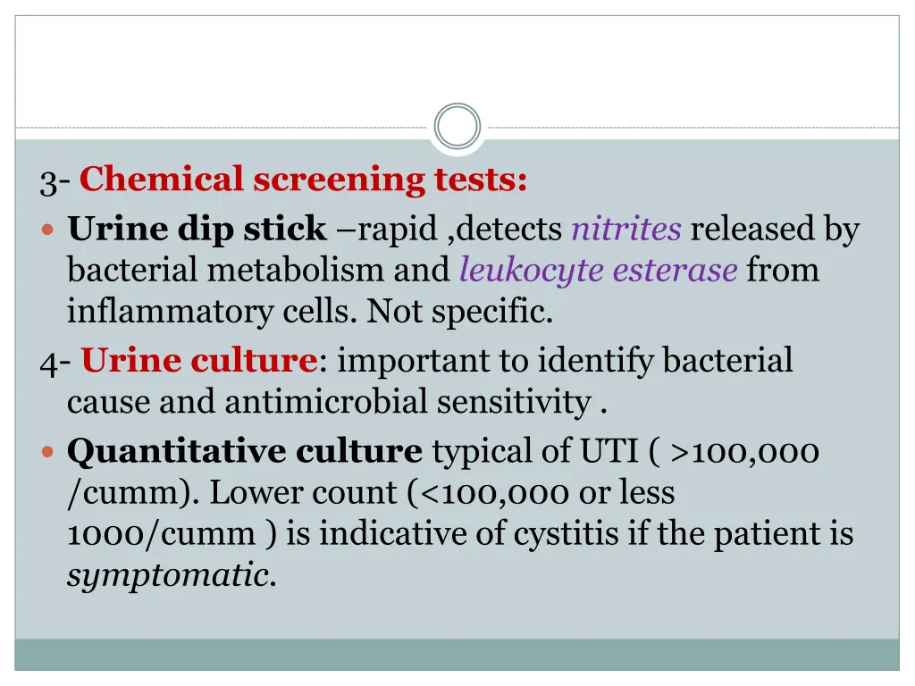 3 chemical screening tests urine dip stick rapid