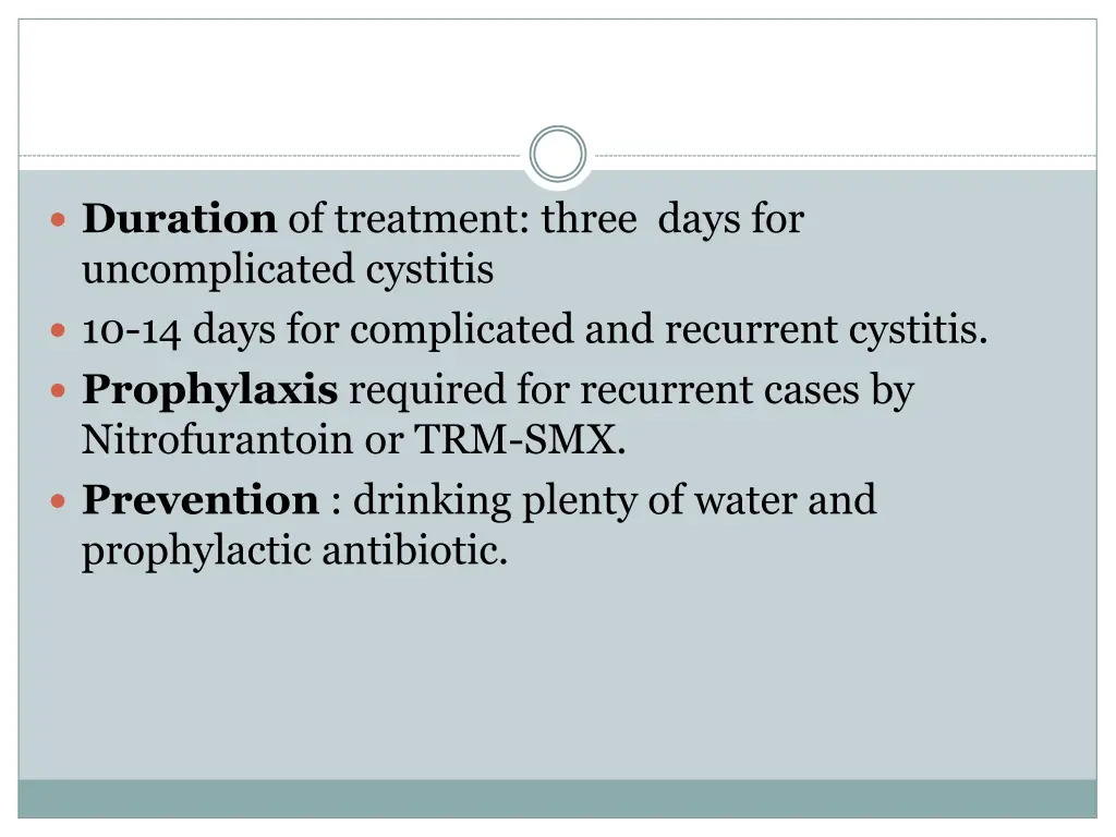 duration of treatment three days