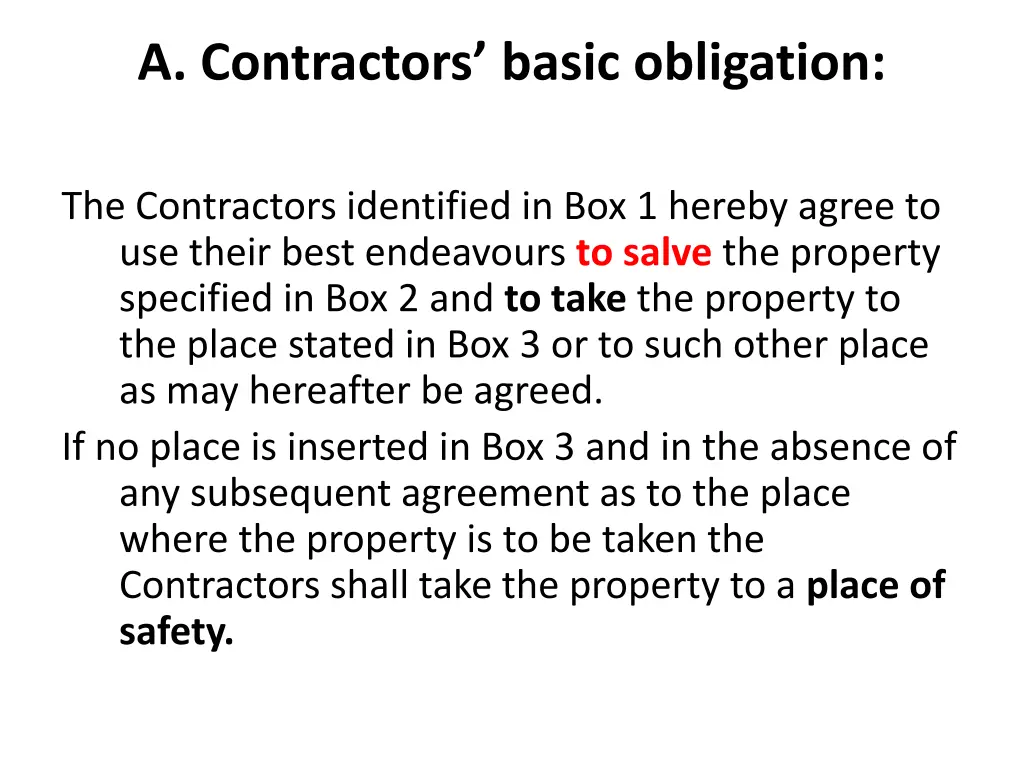 a contractors basic obligation