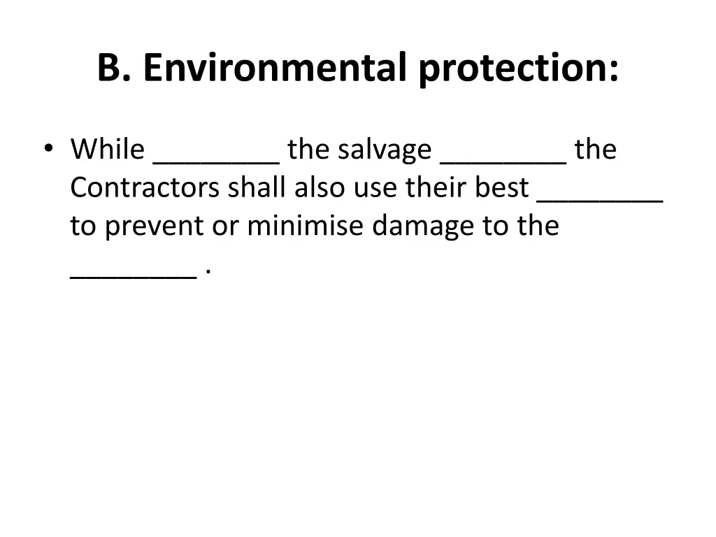 b environmental protection 1