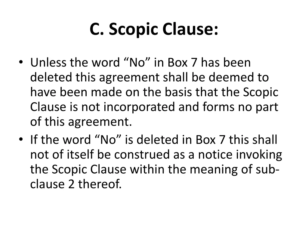 c scopic clause