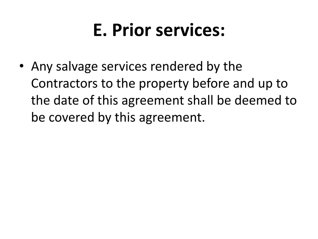 e prior services