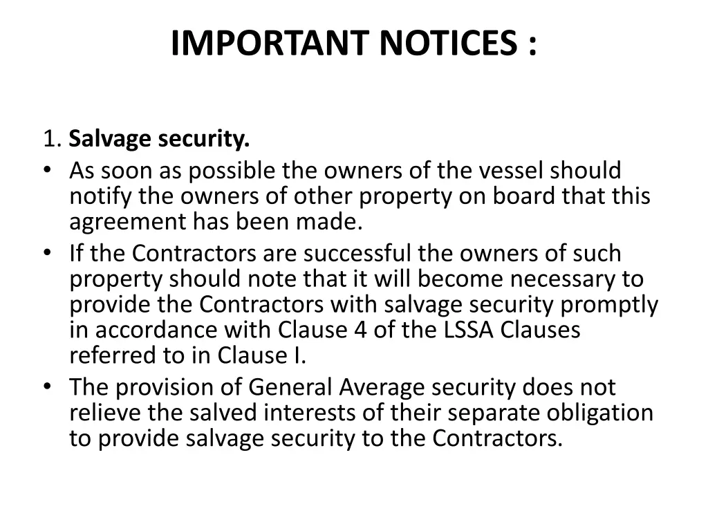 important notices