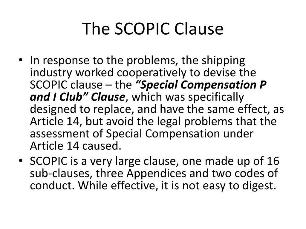 the scopic clause 1