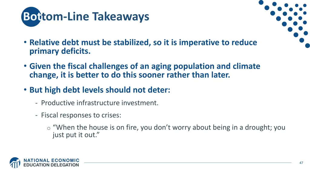 bottom line takeaways