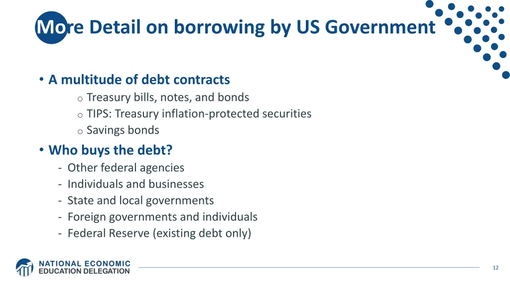 more detail on borrowing by us government