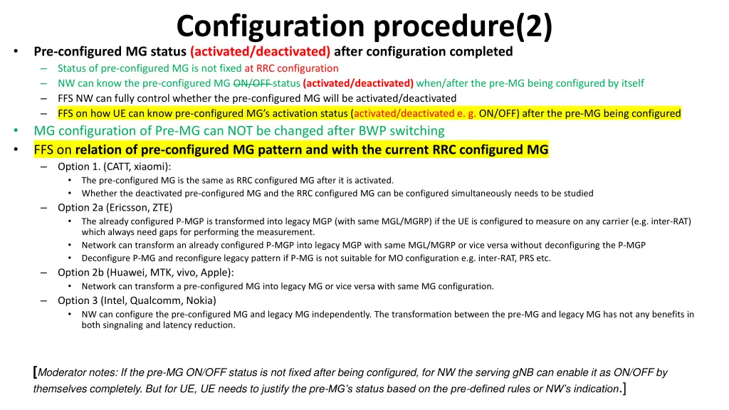 configuration procedure 2 pre configured