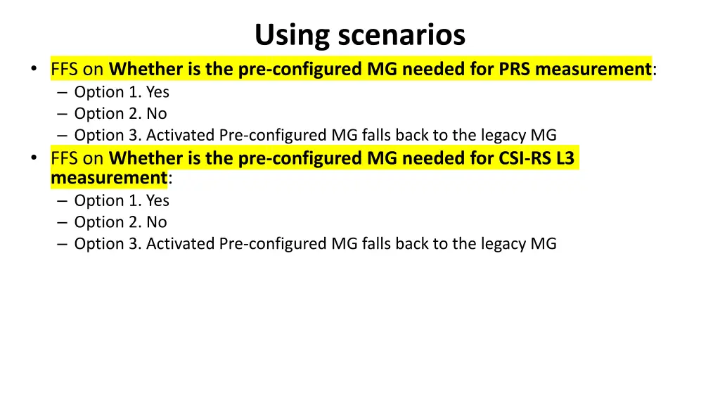 using scenarios