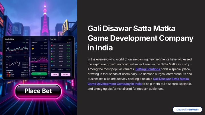 gali disawar satta matka game development company