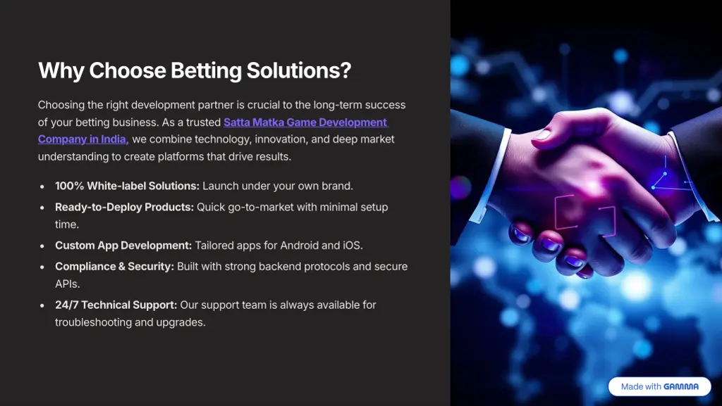 why choose betting solutions