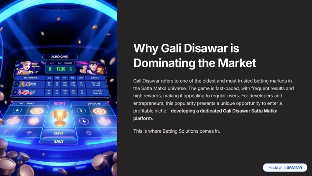 why gali disawar is dominating the market