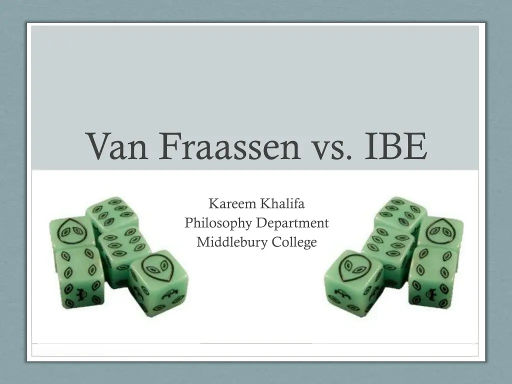 van fraassen vs ibe