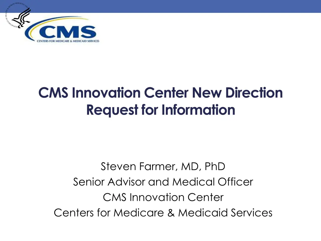 cms innovation center new direction request