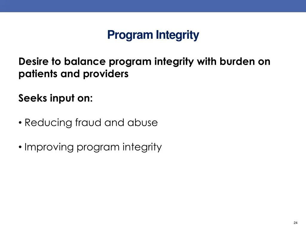 program integrity