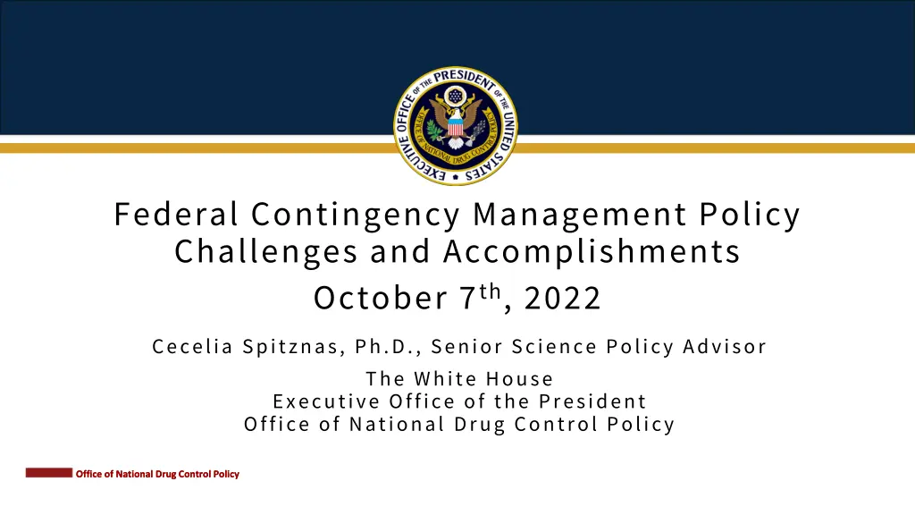 federal contingency management policy challenges