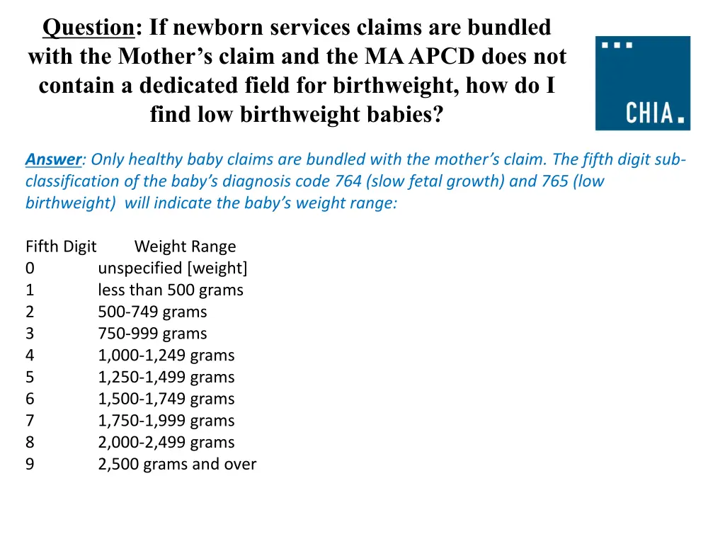 question if newborn services claims are bundled
